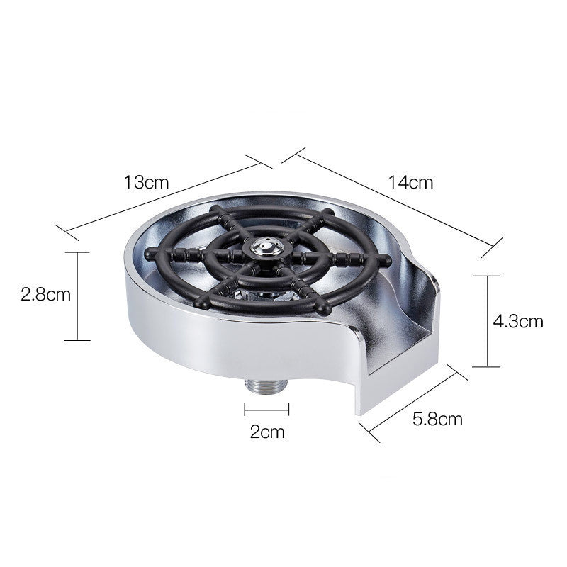 High-Pressure Bar Counter Cup Washer - Automatic Faucet & Sink Rinser