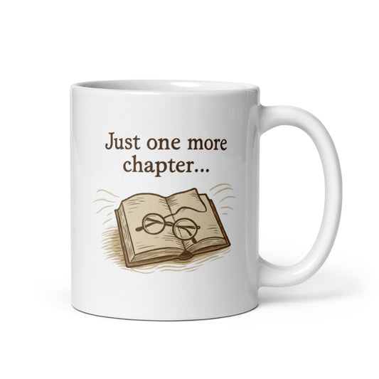 One More Chapter Mug – Cozy Book Lover Cup, Cute Literary Coffee Gift-Duvencioglu