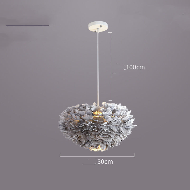 Heartfelt PVC LED Chandelier – 30 cm Remote & Voice-Control Pendant – Duvencioglu