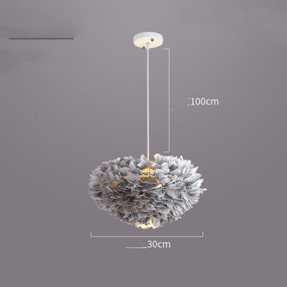 Heartfelt PVC LED Chandelier – 30 cm Remote & Voice-Control Pendant – Duvencioglu