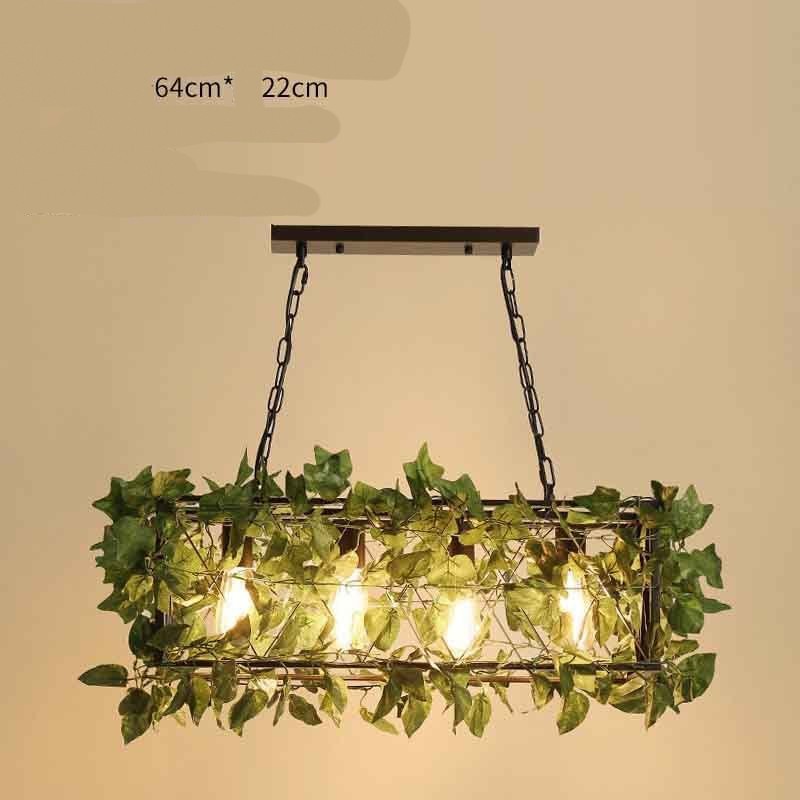 American Walnut & Iron Bar Chandelier – Bird Accent Pendant – Duvencioglu