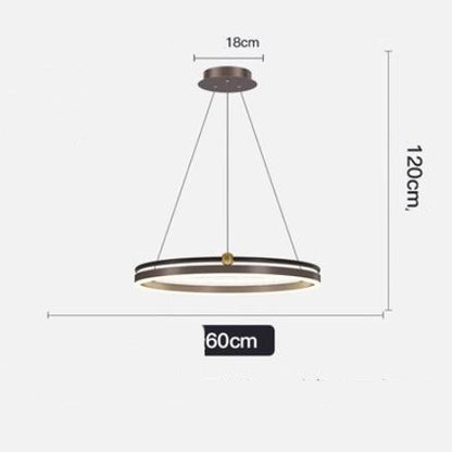 Brushed-Aluminum Fish-Line LED Chandelier – 5000 K Pendant – Duvencioglu