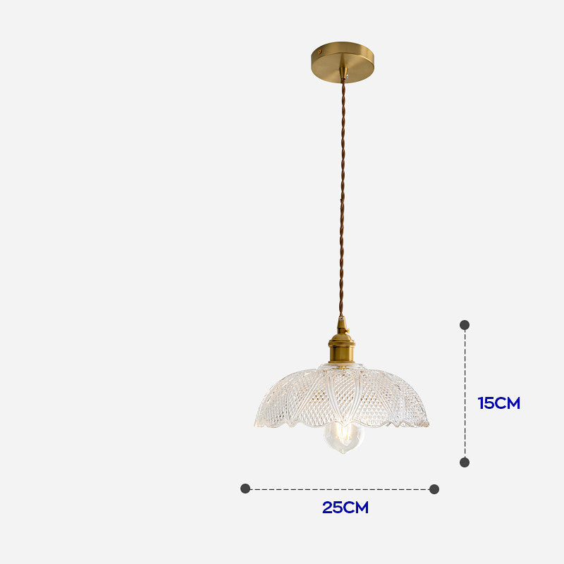Luxury All-Copper Glass Chandelier – Nordic Bedside & Entry Pendant – Duvencioglu