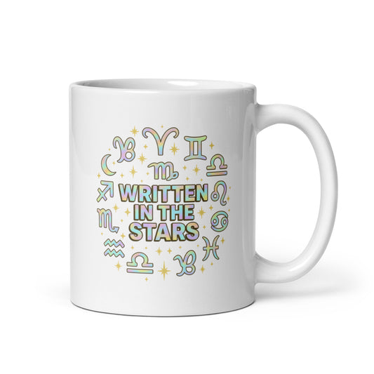 Written in the Stars Mug – All Zodiac Signs Y2K Holographic Astrology Cup – Duvencioglu