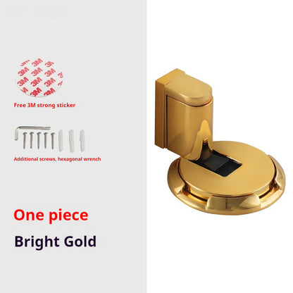 Punch‑Free Mechanical Floor Suction Door Stopper – Windproof, Heavy‑Duty