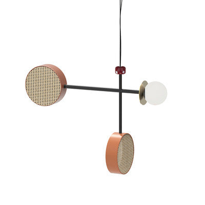 Colorful Multi-Head Glass & Iron Chandelier – Creative Restaurant Pendant – Duvencioglu