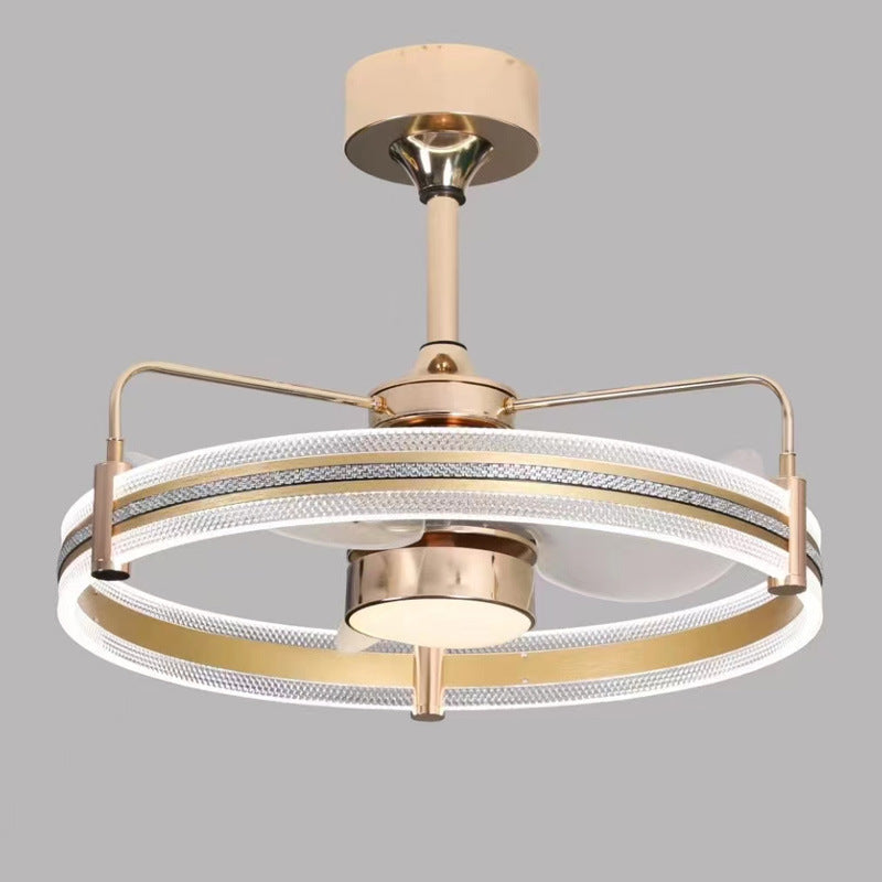 Modern Remote-Control Ceiling Fan Chandelier – 3-Color LED Pendant (Ø 60×21 cm) – Duvencioglu