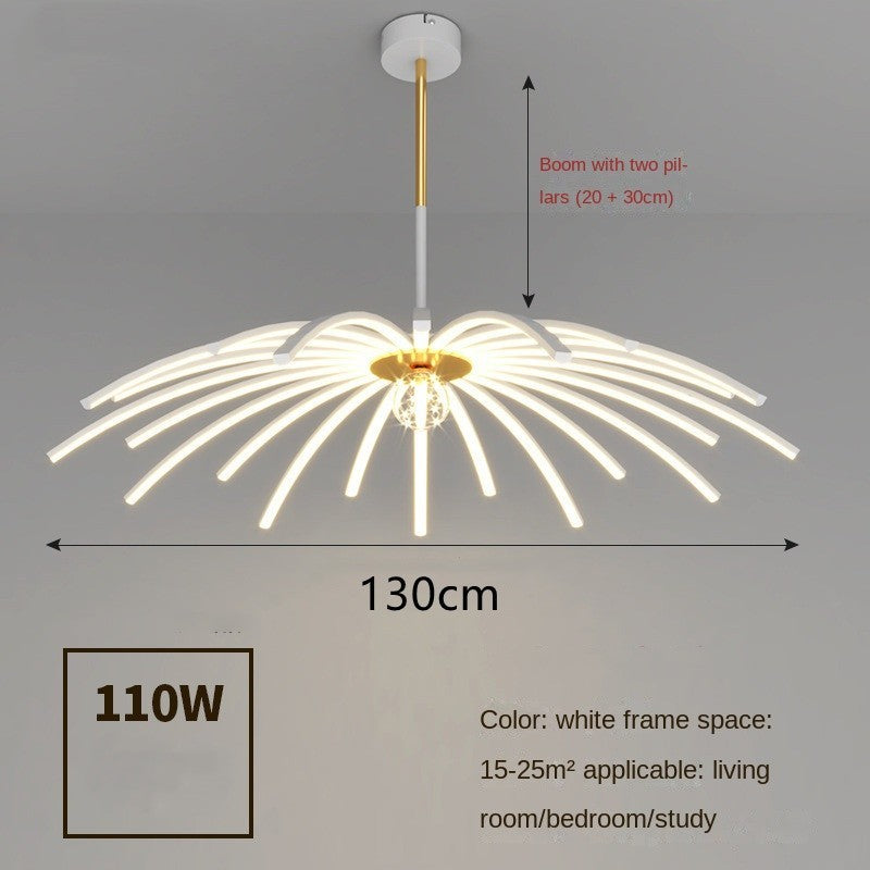 Iron-Art LED Chandelier – Remote & Voice-Control Pendant (10–15 Heads) – Duvencioglu