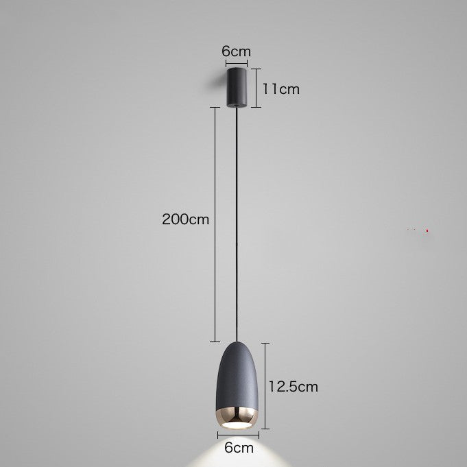 Modern Bullet-Head LED Pendant – Small Remote-Control Chandelier – Duvencioglu