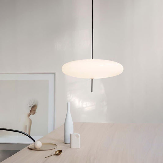 UFO-Style Acrylic LED Chandelier – 500 mm Minimalist Pendant – Duvencioglu