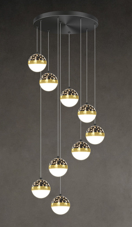 Nordic Luxury Duplex Staircase LED Chandelier – Model D6468 – Duvencioglu