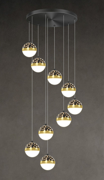 Nordic Luxury Duplex Staircase LED Chandelier – Model D6468 – Duvencioglu