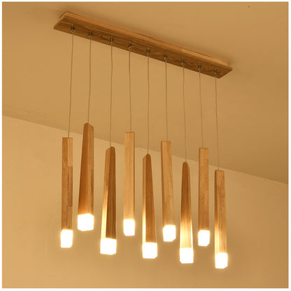 Nordic Solid Wood Pendant Light - Post-Modern Simplicity Chandelier – Duvencioglu