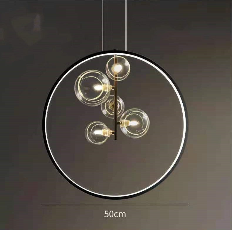 Modern Glass Bubble Chandelier – LED Pendant for Staircases & Bedrooms – Duvencioglu