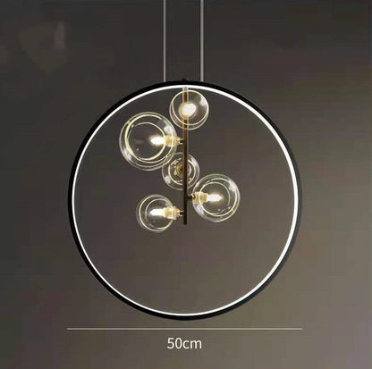 Modern Glass Bubble Chandelier – LED Pendant for Staircases & Bedrooms – Duvencioglu