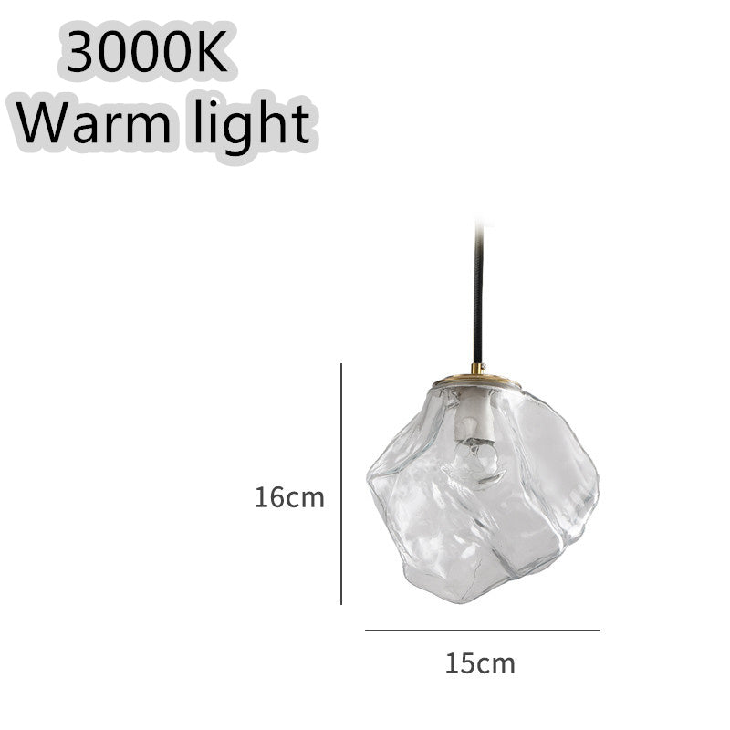 Minimalist Ice Cube Glass Chandelier – Creative Restaurant & Bar Pendant – Duvencioglu