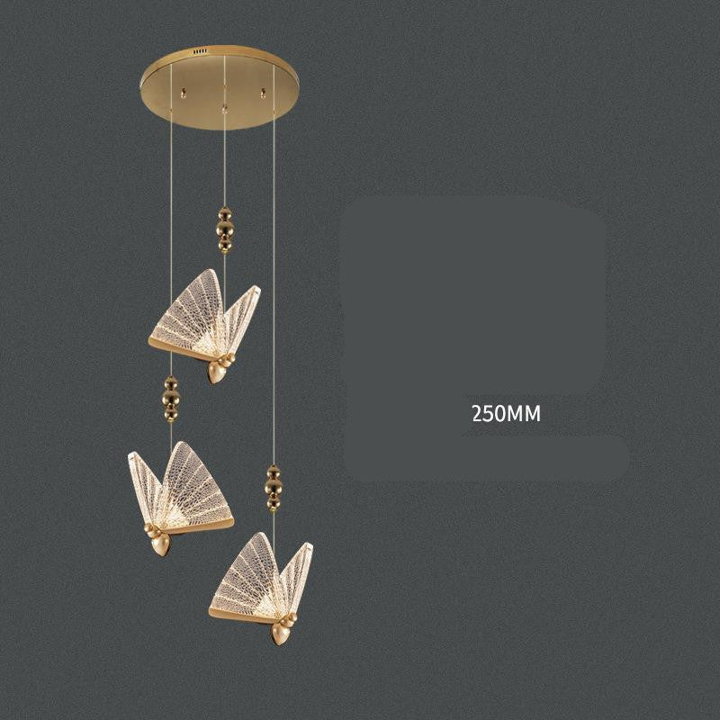 Modern Butterfly Crystal Mini Chandelier – LED Pendant Light for B&B & Staircase – Duvencioglu