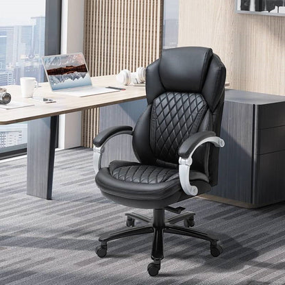 Big & Tall Executive Office Chair - Diamond Stitching, Adjustable Height & 350 lbs Capacity – Duvencioglu