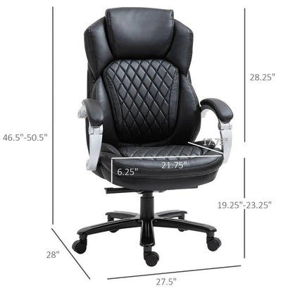 Big & Tall Executive Office Chair - Diamond Stitching, Adjustable Height & 350 lbs Capacity – Duvencioglu