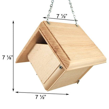 Hand Crafted Pine Wood Hanging Bird House - Designed for Carolina Wrens (Made in USA) – Duvencioglu