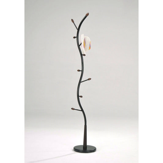 71" Black Metal Hall Tree Coat Rack - Entryway Storage & Hat Rack – Duvencioglu