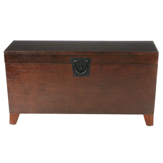 Contemporary Lift Top Coffee Table Storage Trunk - Espresso Finish – Duvencioglu