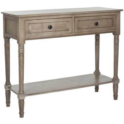Traditional Console Sofa Table - Distressed Cream Finish with 2 Drawers – Duvencioglu