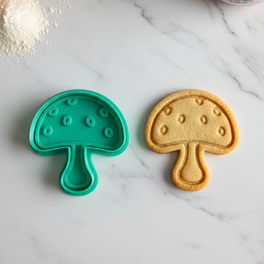 Mushroom Cookie Cutter - 3D Printed Polka Dot Baking Tool – Duvencioglu
