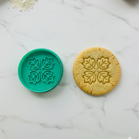 Decorative Leaf Pattern Cookie Cutter - Round Baking Mold – Duvencioglu