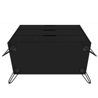 Modern Scandinavian 3-Drawer Dresser - Mid-Century Black Wood Finish