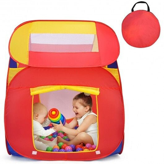 Portable Kids Play House Tent - Ball Pit with 100 Balls & Mesh Windows – Duvencioglu
