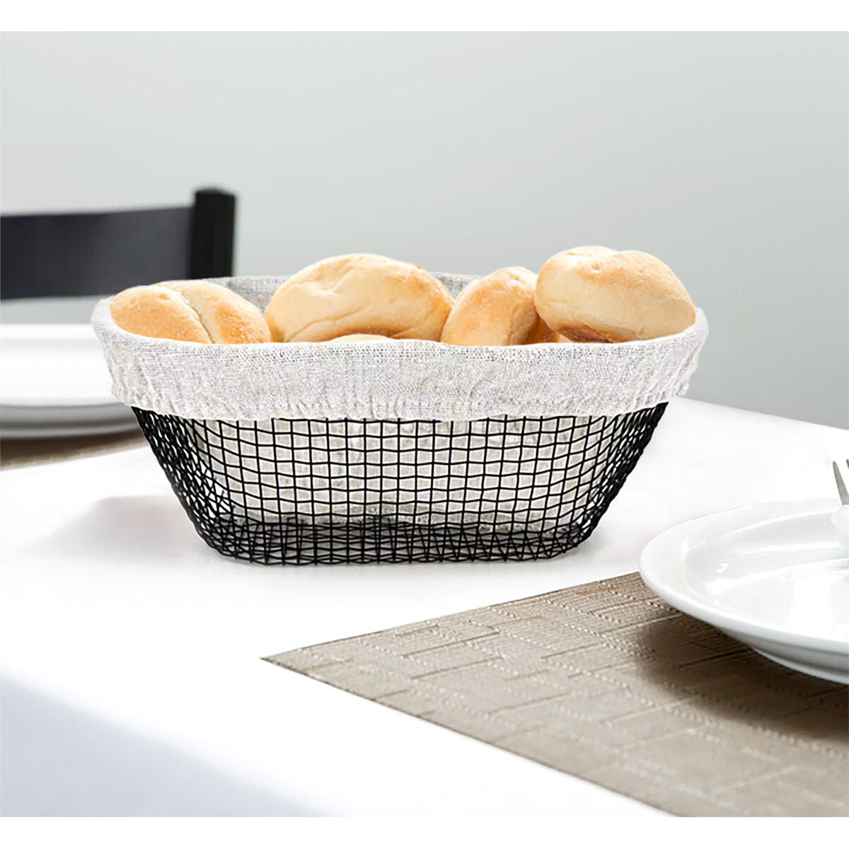 Bread Basket Metal Oval 25 x 13 x 10 cm (18 Units) – Duvencioglu