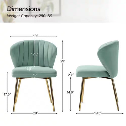 Sage Green Velvet Wingback Accent Chair - Gold Metal Legs & Tufted Back – Duvencioglu