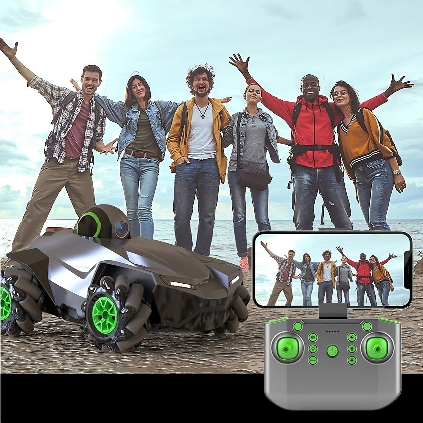 CapturePro RC Camera Car - 720P WiFi Cam & Proportional Control