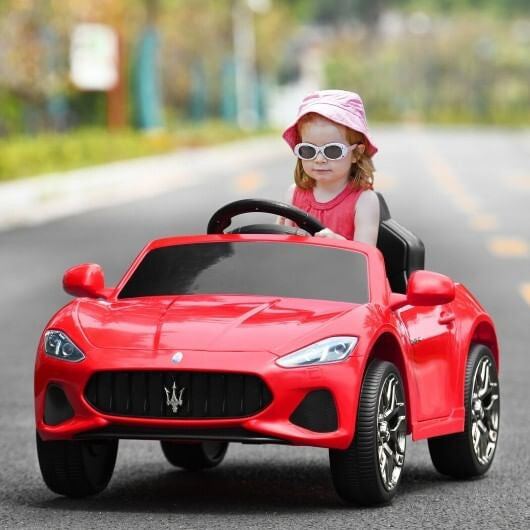 12V Licensed Maserati Kids Ride-On Car - Remote Control, LED Lights & Slow Start (Pink) – Duvencioglu