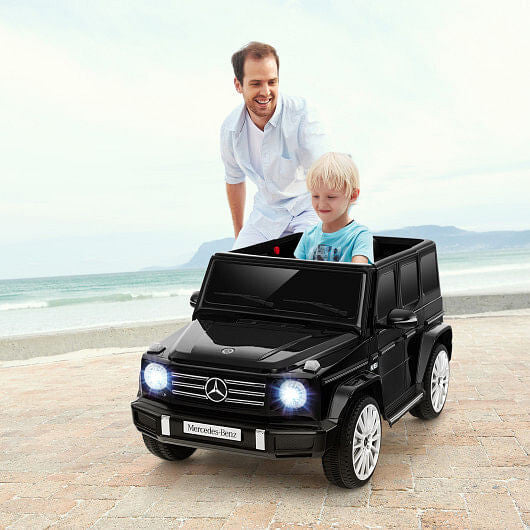 12V Licensed Mercedes-Benz G500 Kids Ride-On Car - Remote Control & Suspension (White) – Duvencioglu