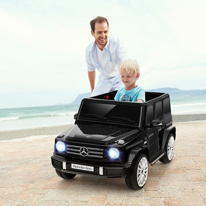 12V Licensed Mercedes-Benz G500 Kids Ride-On Car - Remote Control & Suspension (White) – Duvencioglu
