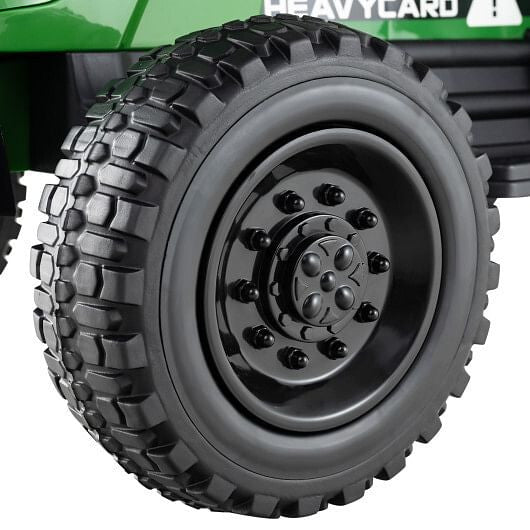 12V 2-in-1 Kids Ride-On Tractor - Trailer, 3-Speed Remote Control & EVA Wheels (Grayish Green) – Duvencioglu