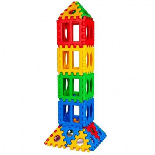 32-Piece Big Waffle Block Set - Kids Educational Stacking Building Toy – Duvencioglu