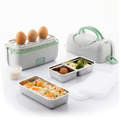 3-in-1 Electric Steamer Lunch Box with Recipes Beneam InnovaGoods – Duvencioglu