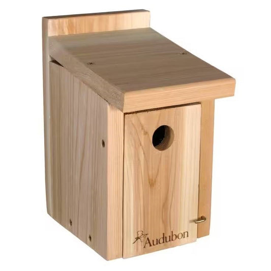 Cedar Wooden Bird House - Wren & Chickadee Roosting Home (Made in USA) – Duvencioglu