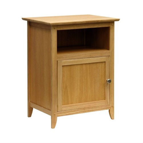 Simple Shaker-Style End Table - Nightstand with Drawer & Open Shelf