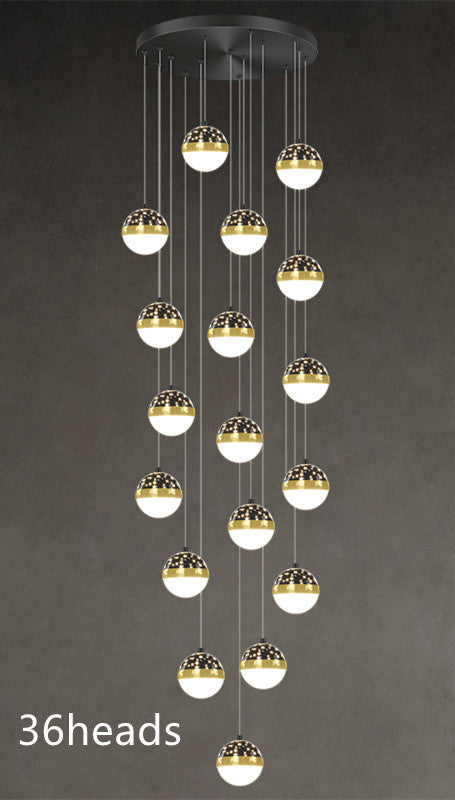 Nordic Luxury Duplex Staircase LED Chandelier – Model D6468 – Duvencioglu