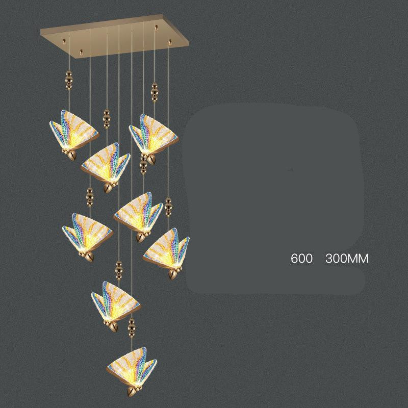 Modern Butterfly Crystal Mini Chandelier – LED Pendant Light for B&B & Staircase – Duvencioglu