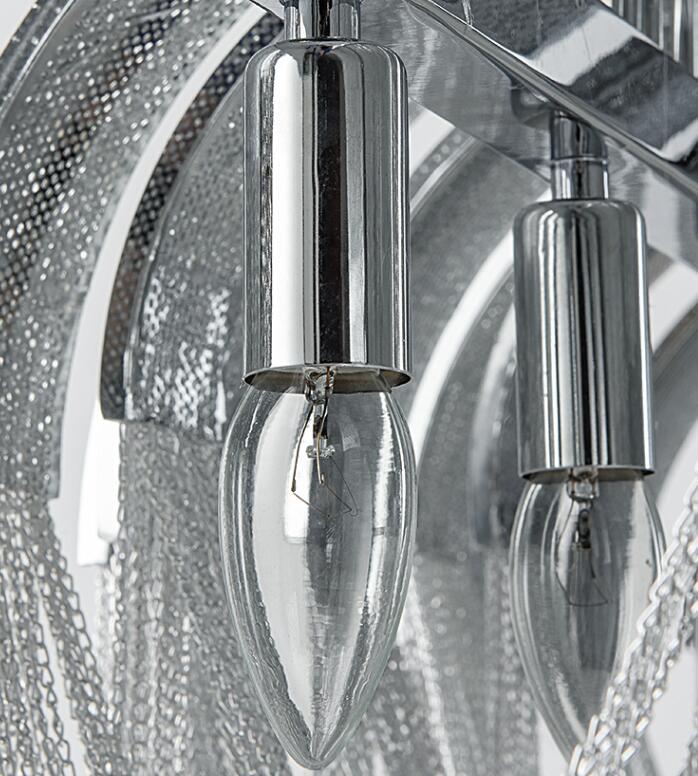 Nordic Luxury Tassel Aluminum Chain Chandelier – LED Villa Pendant Light – Duvencioglu