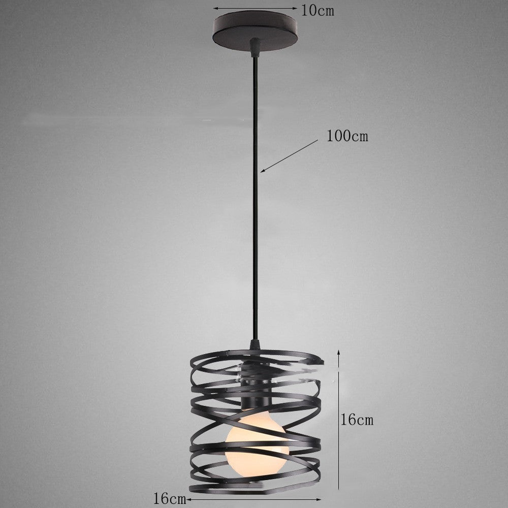 Post-Modern Iron Art Chandelier – Single-Head LED Pendant for Café & Bar – Duvencioglu