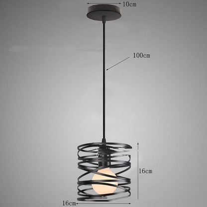 Post-Modern Iron Art Chandelier – Single-Head LED Pendant for Café & Bar – Duvencioglu
