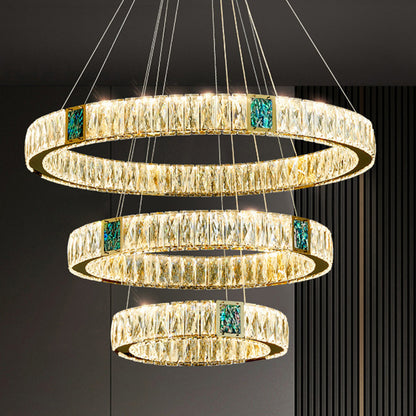 HEKEYLT-6803 Luxury Crystal LED Chandelier – Touch-Control Pendant – Duvencioglu