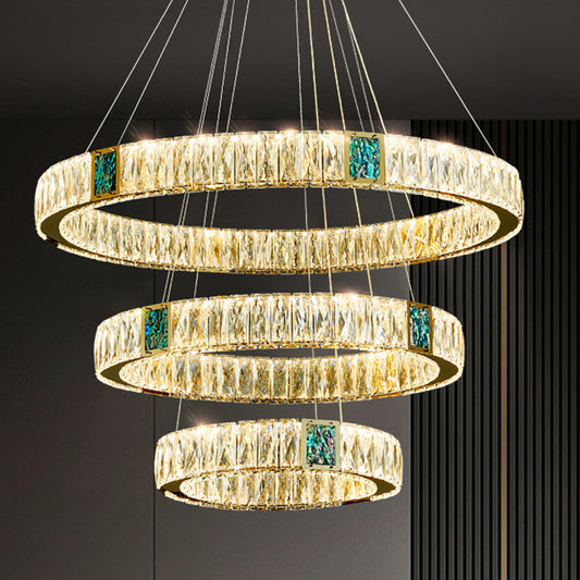 HEKEYLT-6803 Luxury Crystal LED Chandelier – Touch-Control Pendant – Duvencioglu