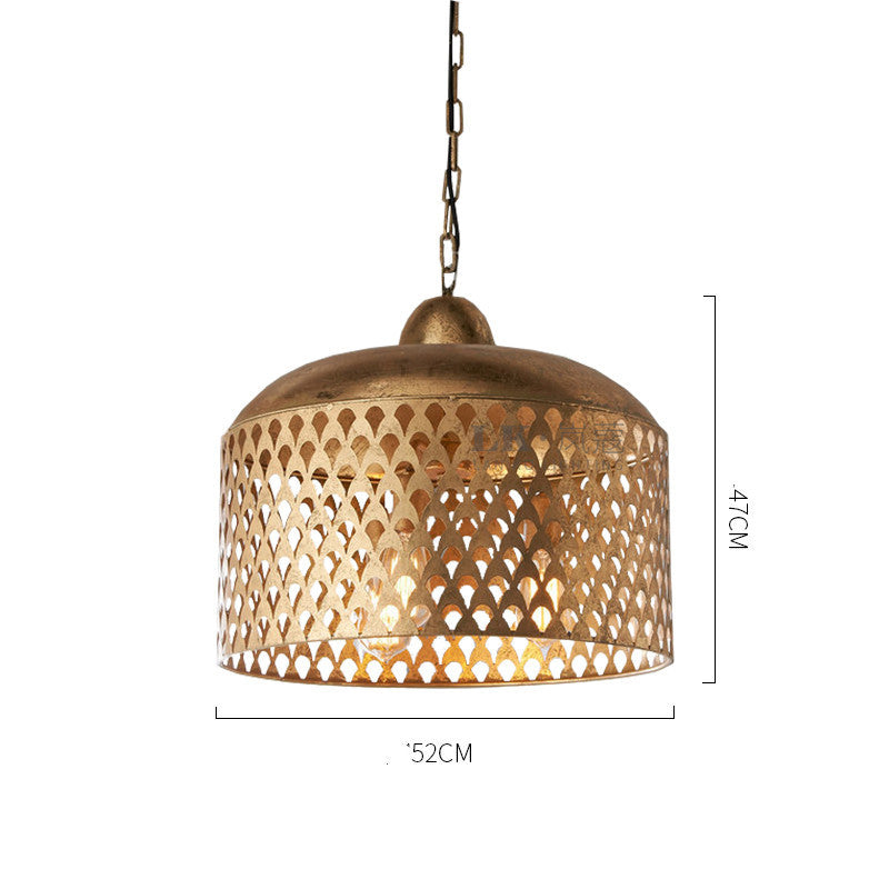Rustic Industrial Copper Chandelier – Retro E14 Pendant Light – Duvencioglu